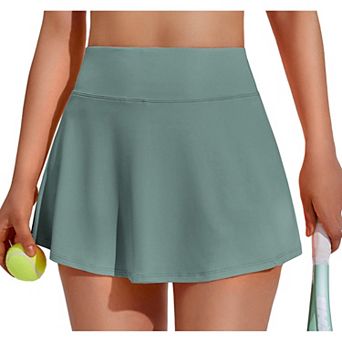 Pinspark Women's High Waisted Pleated Tennis Skort Athletic Golf Skirt with Pockets