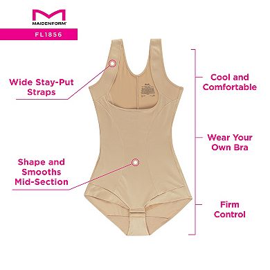 Maidenform Firm Control Shapewear Wear-Your-Own-Bra Body Shaper 1856