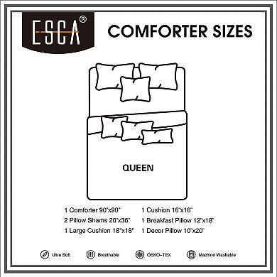 ESCA Green Floral Comforter Set