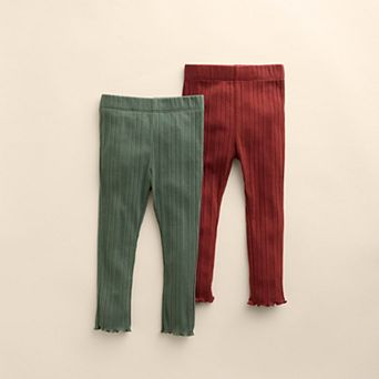 Girls 4-12 Little Co. by Lauren Conrad 2-Pack Lettuce Edge Leggings