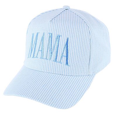CTM Women's Mama Striped Baseball Cap
