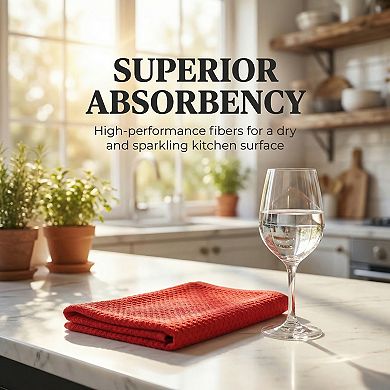 2 Pack Solid Color Cotton Kitchen Towels, Pure Cotton Soft Absorbent Dish Towel for Cleaning 15"x25"