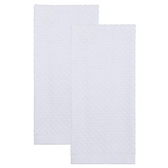 2 Pack Solid Color Cotton Kitchen Towels, Pure Cotton Soft Absorbent Dish Towel for Cleaning 15"x25"