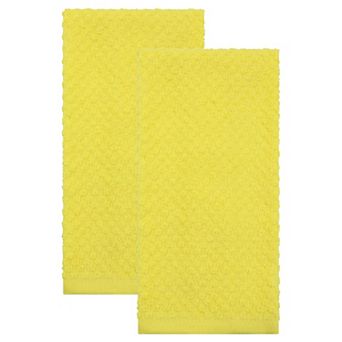 2 Pack Solid Color Cotton Kitchen Towels, Pure Cotton Soft Absorbent Dish Towel for Cleaning 15"x25"