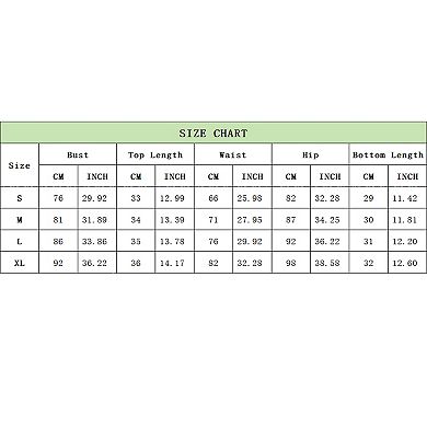 Women's Two-Piece Bikini Set with Front Tie Knot & Side Drawstring High-Waist Bottoms