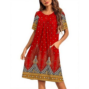 Ekouaer for Women Button House Dresses with Pockets