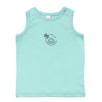 Embroidered Beach Sunset - Toddler Graphic Tank