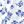 Blue Floral White