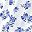 Blue Floral White