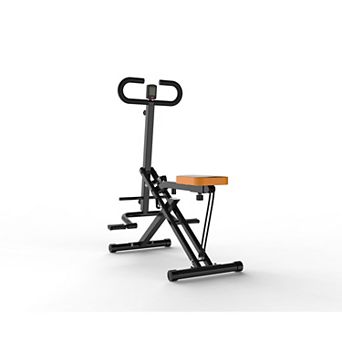 KWPZQEB Foldable Squat Machine for Home with Resistance Bands