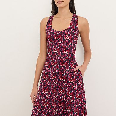 Organic Cotton Fit & Flare Open Back Maxi Dress