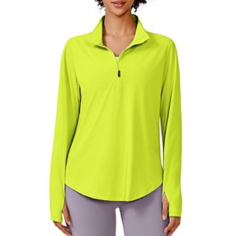 Pinspark Women's Long Sleeve Quarter Zip Sun Shirt UPF50+ Quick Dry Hiking Running Top