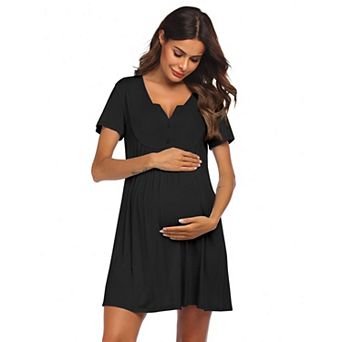 Ekouaer Maternity Nursing Nightgown Labor and Delivery Gown for Hospital