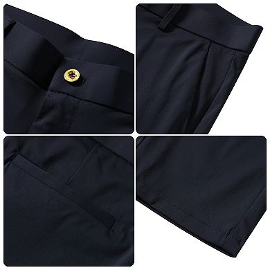 Men's Stretch Lightweight Dress Pants - Straight Leg Office & Golf Trousers