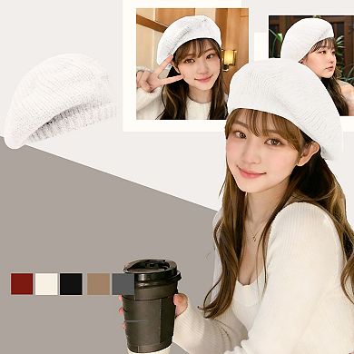 Beanie Knit Beret Hat for Women 1Pc