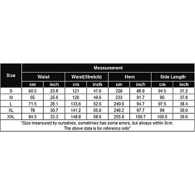 Zeagoo Women's Elastic High Waist A Line Layer Ruffle Swing Casual Long Maxi Skirt