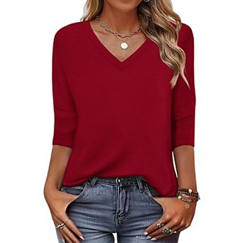Zeagoo Women's 3/4 Sleeve Floral Blouses, Fashion Summer Business Work Dress Shirts