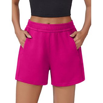 PINSPARK Women's Soft Casual High Waisted Sweat Shorts Drawstring Lounge Shorts with Pockets
