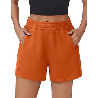 Pinspark Women's Soft Casual High Waisted Sweat Shorts Drawstring Lounge Shorts with Pockets