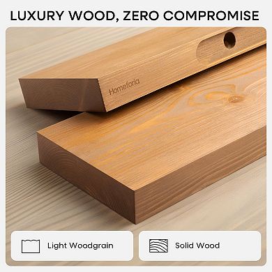 Golden Oak Heavy Floating Shelf