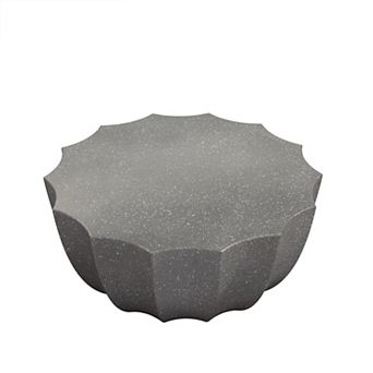 KWPZQEB Outdoor and Indoor Waterproof MgO Cement Design Coffee Table for Garden, Living Room