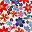 Red Blue Floral