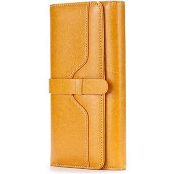 Women's Large Capacity RFID Wallet - Minimalist PU Leather, Slim & Easy to Use,for Handbags & Travel