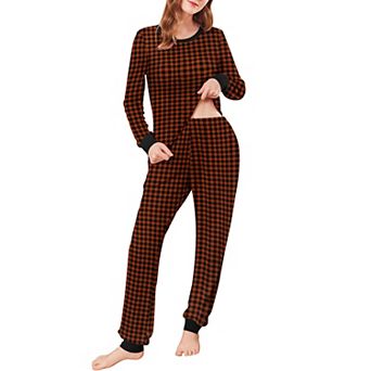 Ekouaer Womens Pajamas Sets Long Sleeve Tops with Jogger Pants Soft Pjs Lounge Set Outfits