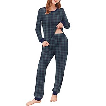 Ekouaer Womens Pajamas Sets Long Sleeve Tops with Jogger Pants Soft Pjs Lounge Set Outfits