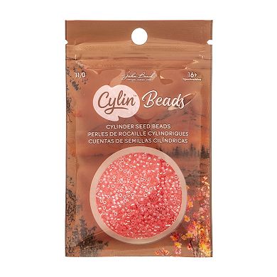 Cylin Bead 11/0 Glass Cylindrical Color Lined Seed Beads 25g Bag