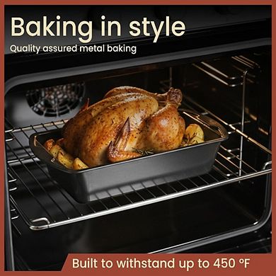 Zoulao 4-Piece Swiss Loaf Pan Set, Deluxe Nonstick Carbon Steel Bakeware, Dishwasher Safe.