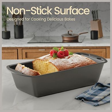 Zoulao 4-Piece Swiss Loaf Pan Set, Deluxe Nonstick Carbon Steel Bakeware, Dishwasher Safe.