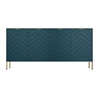 63" 4-Door Accent Cabinet Storage Cabinet with Shelves Modern Sideboard for Living Room Bedroom