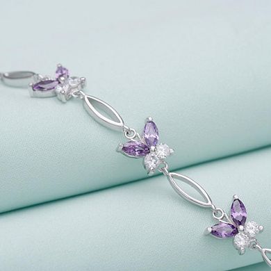 Pure Silver Butterfly Bracelet, Adjustable, Gift For Women