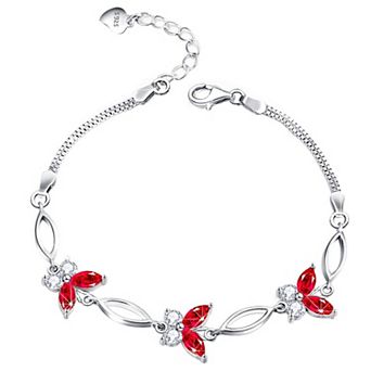 Pure Silver Butterfly Bracelet, Adjustable, Gift For Women