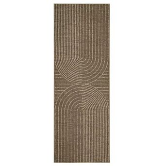 Washable Boho Modern Area Rug Stain-Resistant, Soft & Neutral for Living/Bedroom