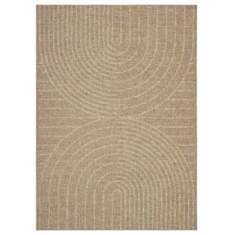 Washable Boho Modern Area Rug Stain-Resistant, Soft & Neutral for Living/Bedroom