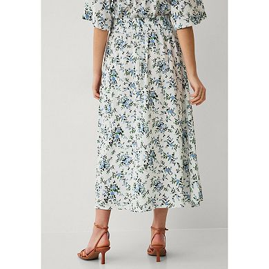 Ellos Plus Size Smocked Waistband Maxi Skirt