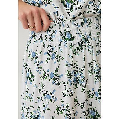 Ellos Plus Size Smocked Waistband Maxi Skirt