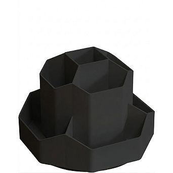 Makeup Brush Holder Organizer with 9 Slots, Rotating Vanity Storage