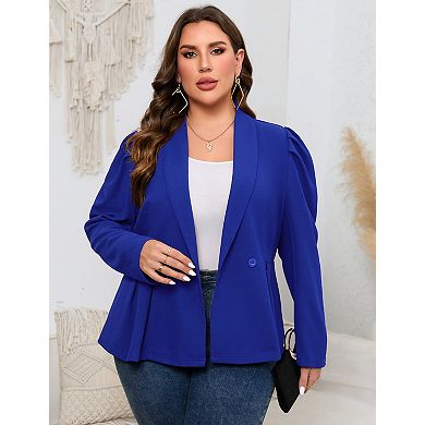 Women's Plus Size Blazer Long Sleeve Shawl Blazer Spring Casual Suit Jacket