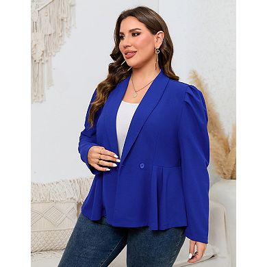 Women's Plus Size Blazer Long Sleeve Shawl Blazer Spring Casual Suit Jacket