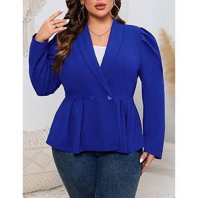 Women's Plus Size Blazer Long Sleeve Shawl Blazer Spring Casual Suit Jacket