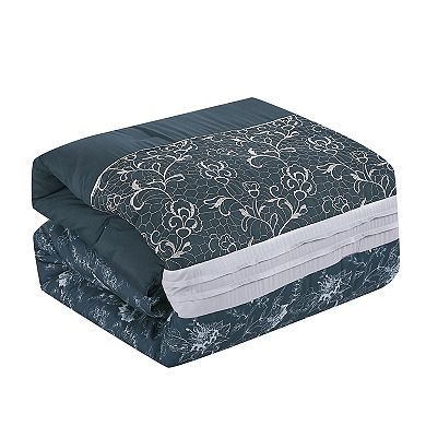 ESCA Teal Floral Comforter Set