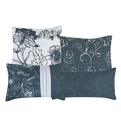ESCA Teal Floral Comforter Set