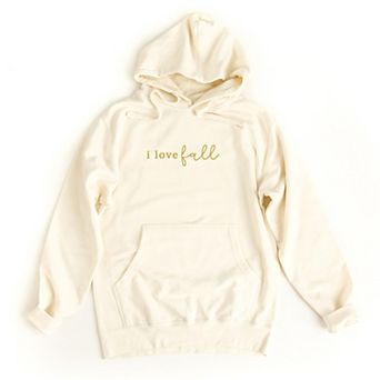 Embroidered I Love Fall - Women's Graphic Hoodie
