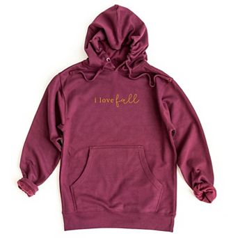 Embroidered I Love Fall - Women's Graphic Hoodie