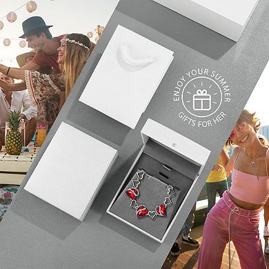 Austrian Crystal Heart Birthstone Bracelet