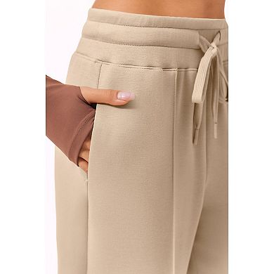 Pinspark Women's High Waisted Drawstring Wide Leg Track Pants Loose Casual Sweatpants with Pocket