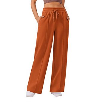 Pinspark Women's High Waisted Drawstring Wide Leg Track Pants Loose Casual Sweatpants with Pocket